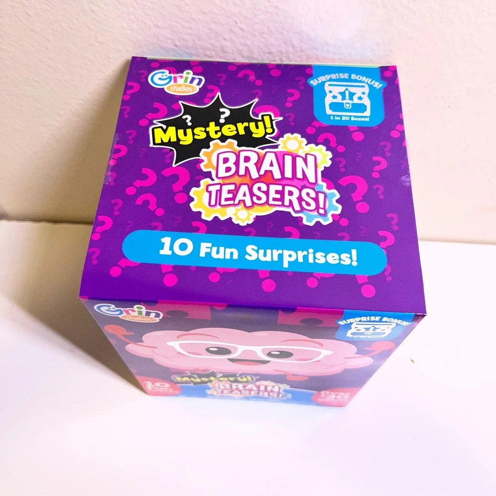 Grin Studios 10pc Mystery Brain Teasers Box Purple Pink Blue Puzzle Game Set
